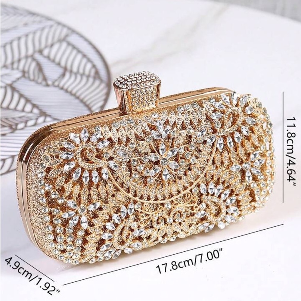 - Luxury Embellished Clutch Bling Bag - Picture 7 of 7